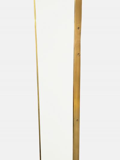 1950s Italian Modernist Grand Scale Brass Wall Mirror