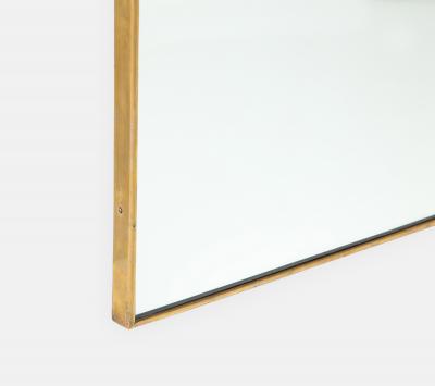 1950s Italian Modernist Pair of Shaped Brass Mirrors