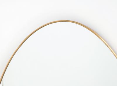 1950s Italian Rare Grand Scale Oval Brass Mirror