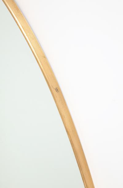 1950s Italian Rare Grand Scale Oval Brass Mirror