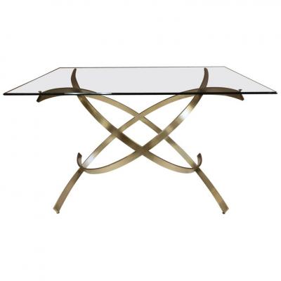 1950s Italian Sculptural Solid Brass Dining Table