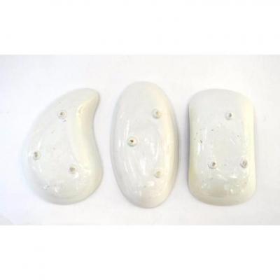 1950s Italian Vintage Red Light Blue Black White Porcelain Trinket Dishes Trays