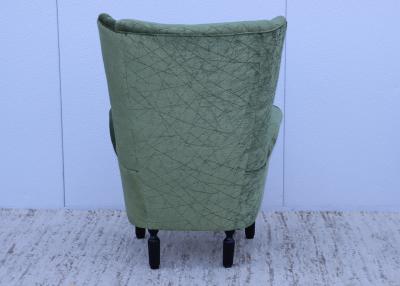 1950s Italian Wing back Lounge Chairs In Velvet Fabric