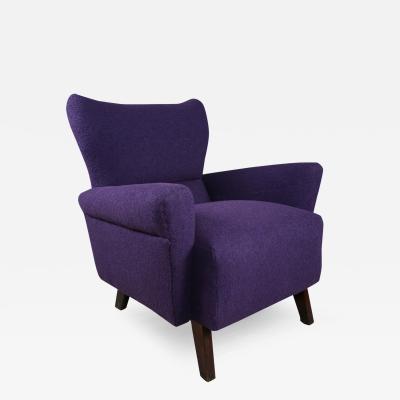 1950s Italian sculptural lounge chair knoll boucle