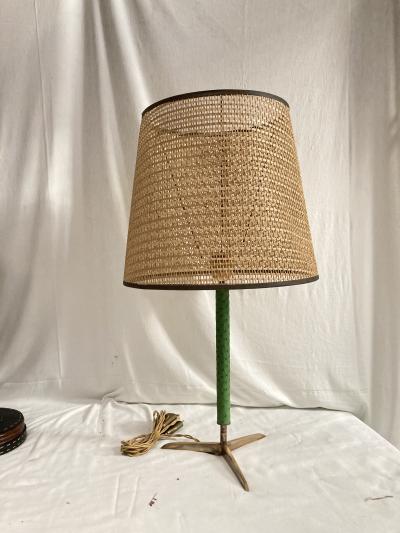 1950s Lamp with covered ostrich skin