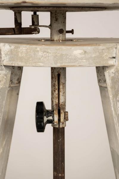 1950s Light Gray Painted French Sculptors Stand