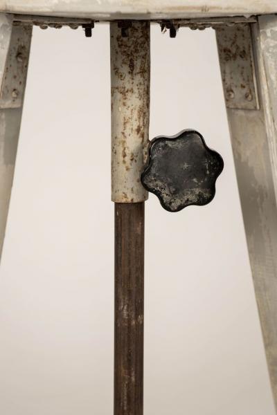 1950s Light Gray Painted French Sculptors Stand