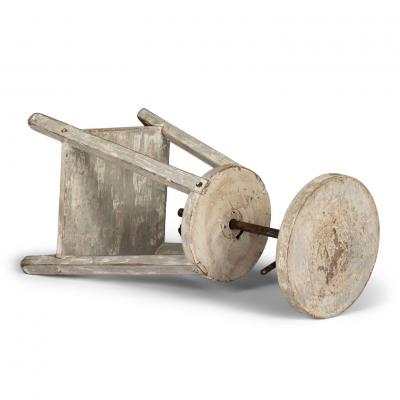 1950s Light Gray Painted French Sculptors Stand