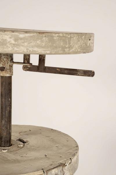 1950s Light Gray Painted French Sculptors Stand