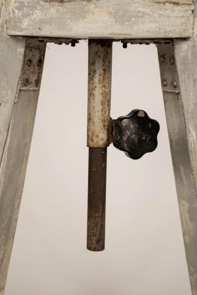 1950s Light Gray Painted French Sculptors Stand