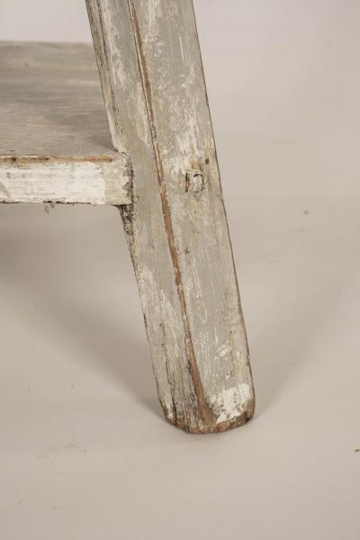 1950s Light Gray Painted French Sculptors Stand