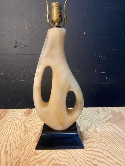 1950s Maurizio Tempestini Biomorphic Alabaster Table Lamp