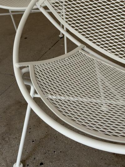 1950s Maurizio Tempestini for Salterini Radar Wrought Iron Lounge Chairs a Pair