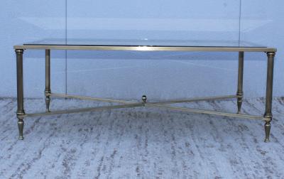 1950s Modern French Brass Coffee Table