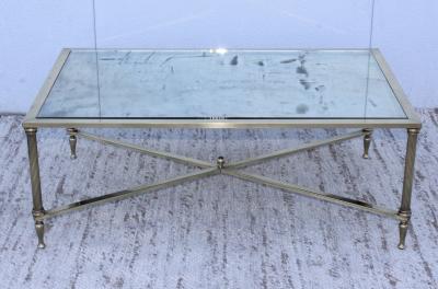 1950s Modern French Brass Coffee Table