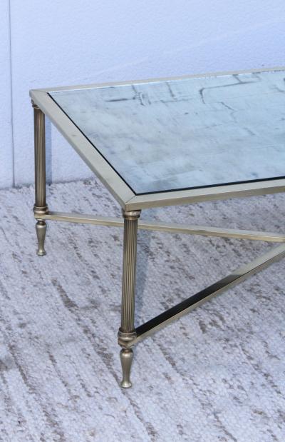 1950s Modern French Brass Coffee Table