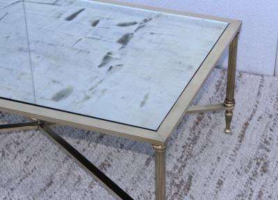 1950s Modern French Brass Coffee Table