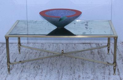 1950s Modern French Brass Coffee Table