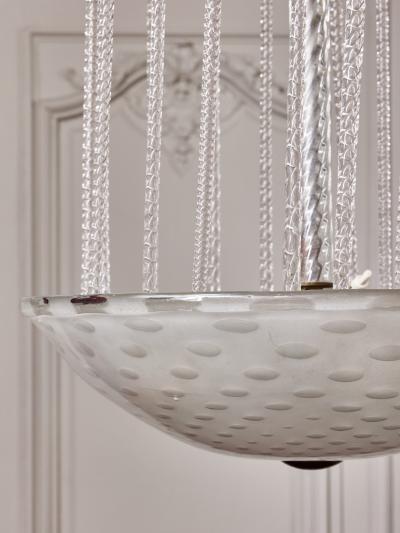 1950s Murano Glass Fountain Style Chandelier with Twisted