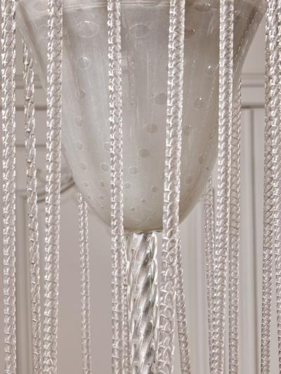 1950s Murano Glass Fountain Style Chandelier with Twisted