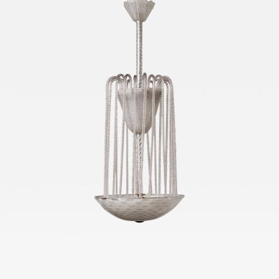 1950s Murano Glass Fountain Style Chandelier with Twisted