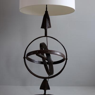 1950s Objet Trouve Astrolabe Standard Lamp