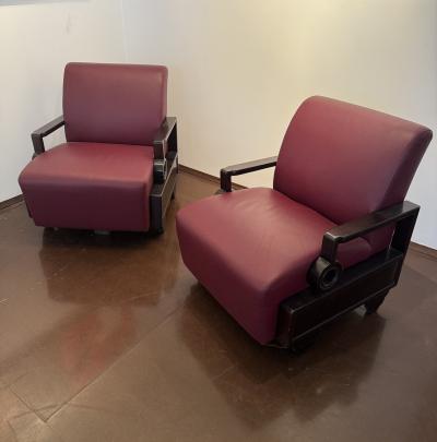 1950s Pair of Art Deco Shanghai Style Lounge Chairs