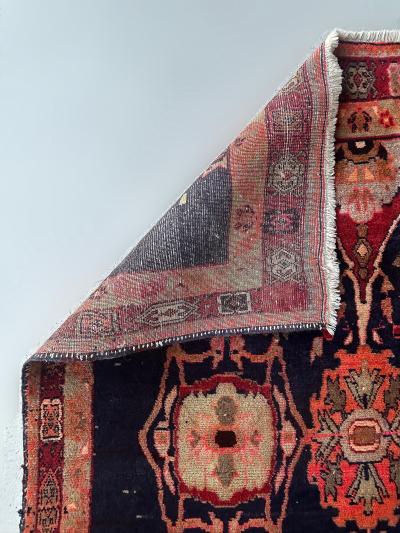 1950s Persian Hand Woven Tribal Hamadan Wool Runner 84 by 4 1 75 