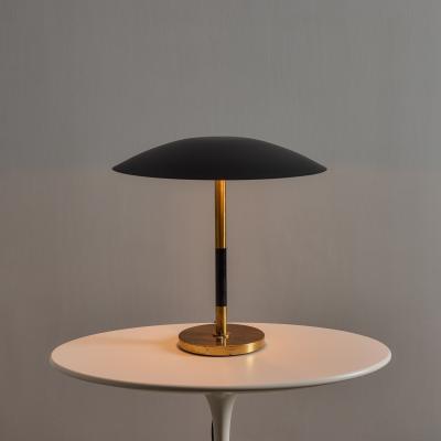 1950s Scandinavian Modern Brass Metal Table Lamp
