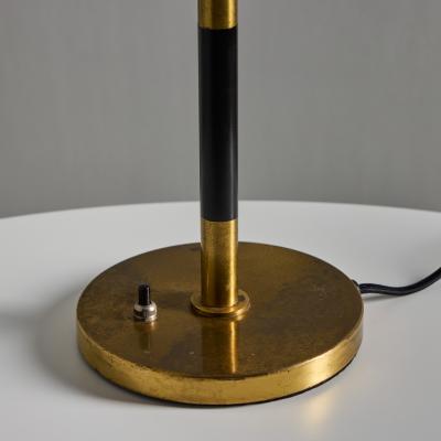 1950s Scandinavian Modern Brass Metal Table Lamp
