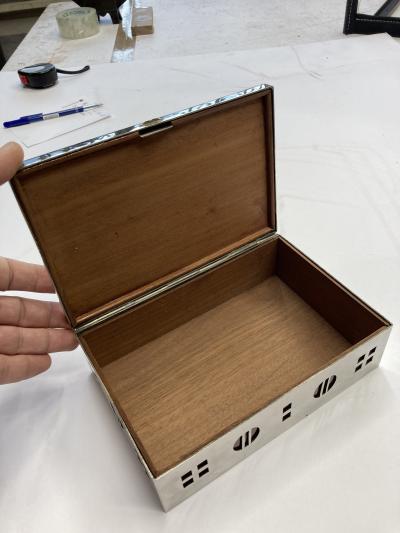 1950s Silver plate Hunting decorative boxe