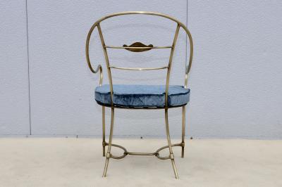 1950s Solid Brass Modern Italian Armchair
