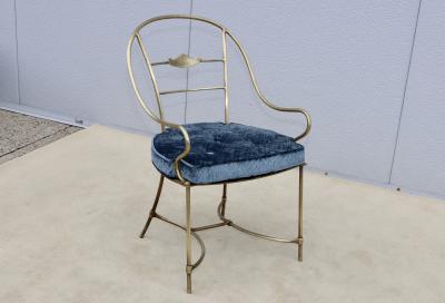 1950s Solid Brass Modern Italian Armchair