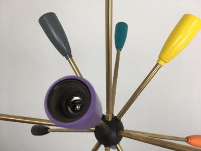 1950s Sputnik Pendant Chandelier Lamp in Different Colors