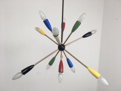 1950s Sputnik Pendant Chandelier Lamp in Different Colors