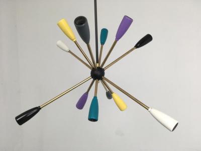 1950s Sputnik Pendant Chandelier Lamp in Different Colors