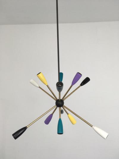 1950s Sputnik Pendant Chandelier Lamp in Different Colors