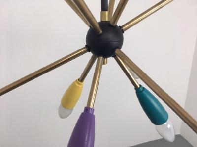 1950s Sputnik Pendant Chandelier Lamp in Different Colors