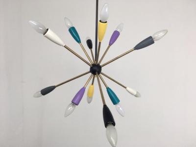 1950s Sputnik Pendant Chandelier Lamp in Different Colors