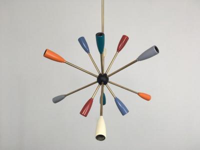 1950s Sputnik Pendant Chandelier Lamp in Different Colors