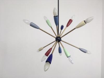 1950s Sputnik Pendant Chandelier Lamp in Different Colors