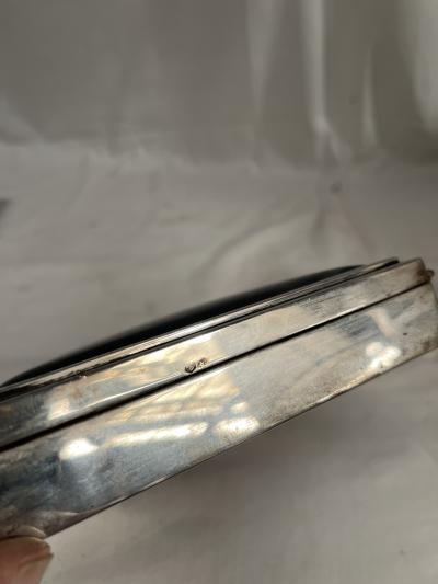 1950s Sterling silver and enamel decorative box