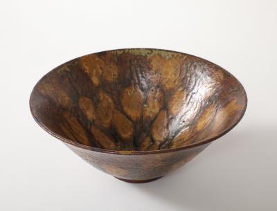 1950s Studio Made Mottled Pottery Bowl