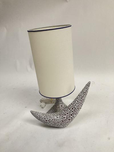 1950s Vallauris Ceramic lamp signed