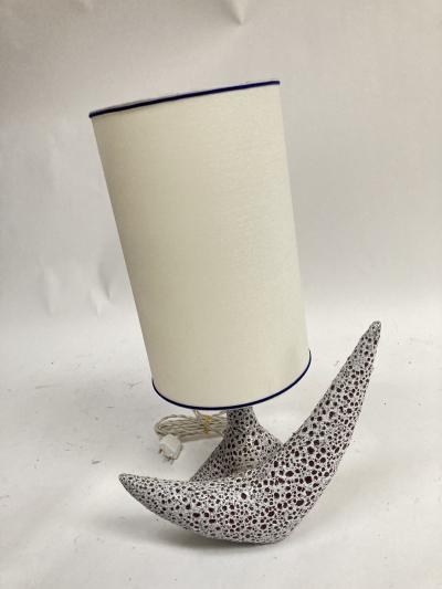 1950s Vallauris Ceramic lamp signed