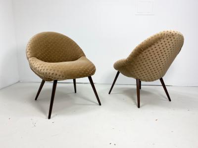 1950s Vintage Tan Chairs a Pair