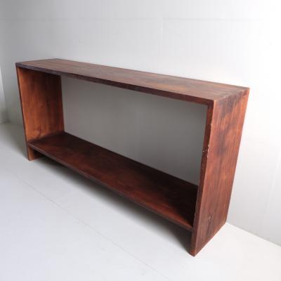 1950s solid teak console table France