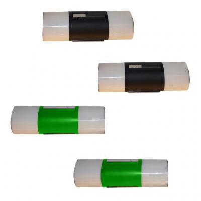 1960 Italian Pair of 2 Black 2 Forest Green White Tall Ceiling Wall Lights