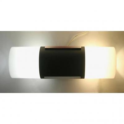 1960 Italian Pair of 2 Black 2 Forest Green White Tall Ceiling Wall Lights