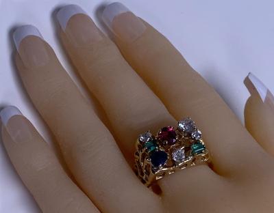 1960 s Gentlemans Gold and Gemstone Ring